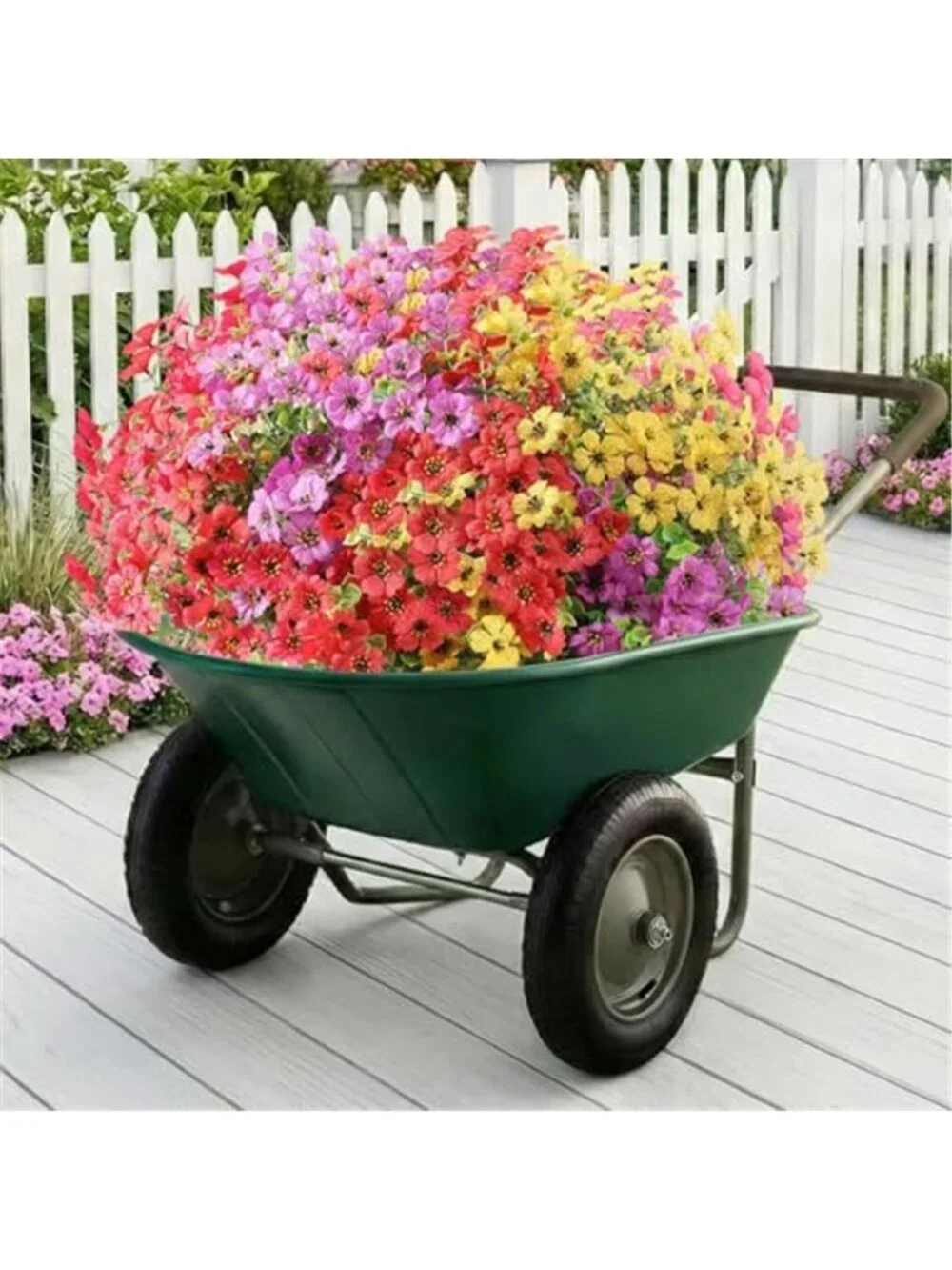Artificial Outdoor Flowers UV Resistant Fake Plant Porch Patio Garden Decor 13Pc